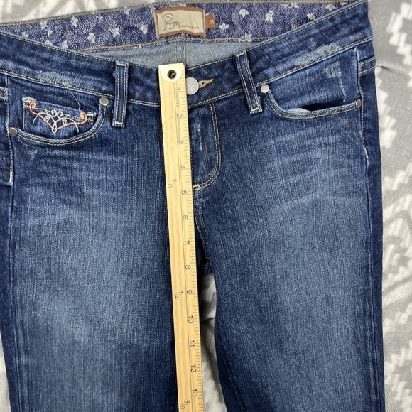 Paige Jeans 28x33" Bootcut Embroidered Benedict Canyon Classic Low Rise Y2K USA - Picture 6 of 11